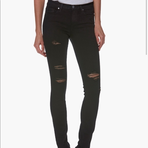 Paige - Black Ripped Jeans - Super Comfy! - Picture 1 of 8